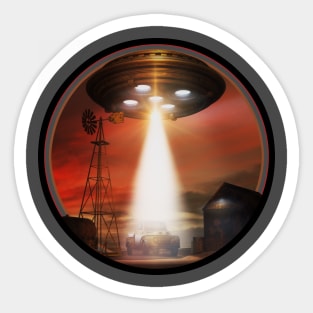 UFO Over Roswell Ranch Sticker